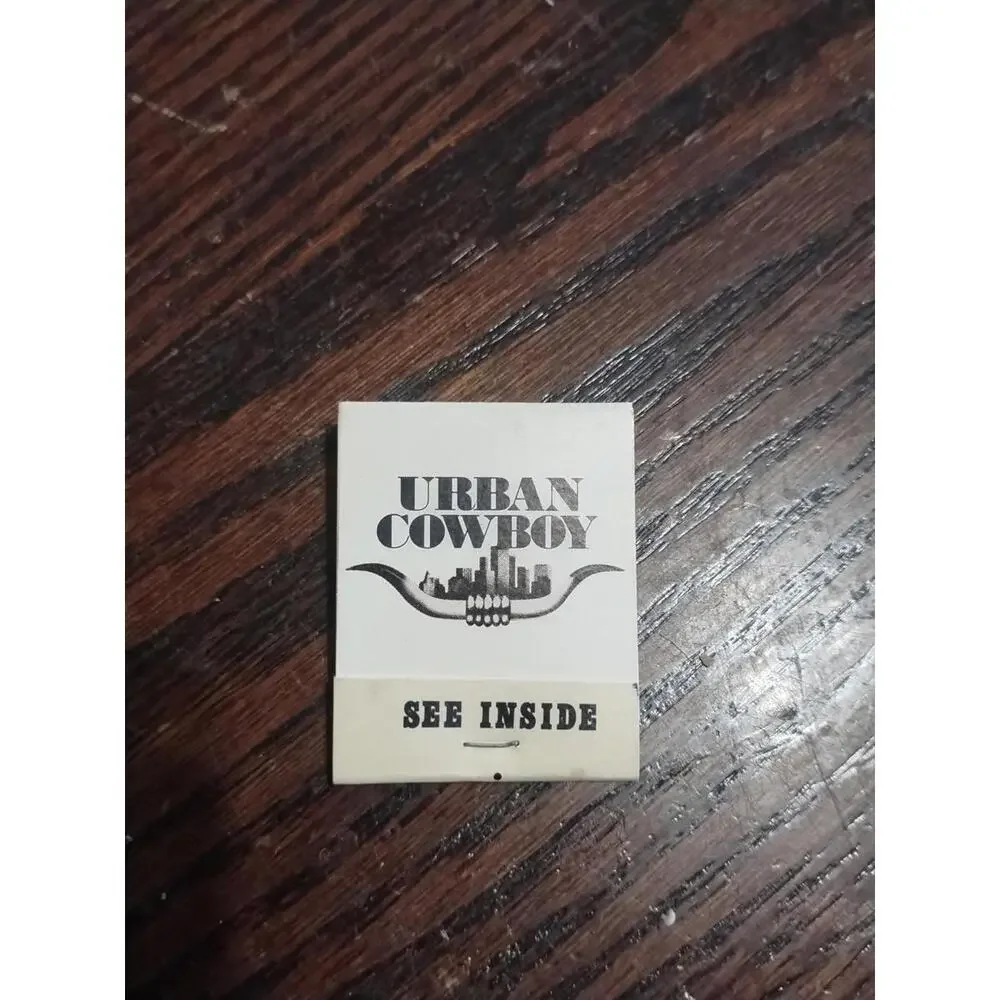 Vintage 1980 John Travolta Debra Winger Matchbook Urban Cowboy Movie Matches‎